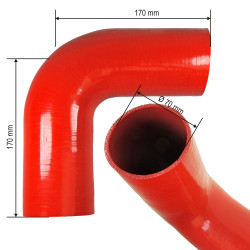 COUDE SILICONE 90 Q70 170X170 MM ENTREE TURBO