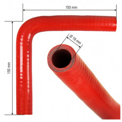 COUDE SILICONE 90 Q18 150X150 MM ENTREE TURBO