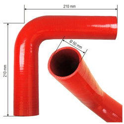 SILICONE ELBOW 90 Q50 210X210 MM TURBO INLET