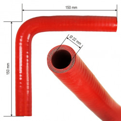 COUDE SILICONE 90 Q22 150X150 MM ENTREE TURBO