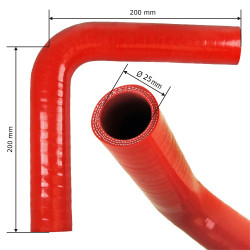 COUDE SILICONE 90 Q25 200X200 MM ENTREE TURBO