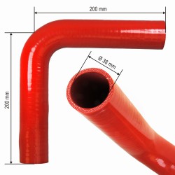 COUDE SILICONE 90 Q38 200X200 MM ENTREE TURBO