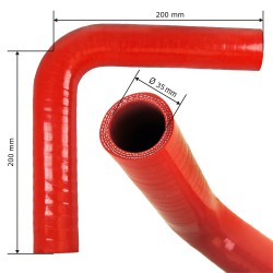 COUDE SILICONE 90 Q35 200X200 MM ENTREE TURBO