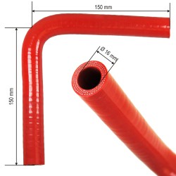 COUDE SILICONE 90 Q16 150X150 MM ENTREE TURBO