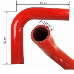 COUDE SILICONE 90 Q28 150X150 MM ENTREE TURBO