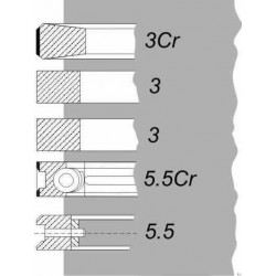 JEU DE SEGMENTS DE PISTON OM 352-5R 00445V0 800010910000
