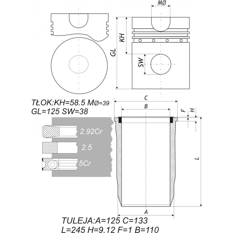   Numer referencyjny  260-1000105C, 2601000108C, ZESTAW, 260.1000108-C, 11000A06/3RINGS, KMZ2601000108C, 260-1000108, 2601000104, 260-1000108C, 2601000105C, 260.1000108, NAPRAWCZY, KMZ260.1000108-C, 11000A063RINGS, 260-1000104, 2601000108  