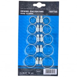 OPASKI ZACISKOWE BLISTER 10 SZT STALOWA OCYNKOWANA