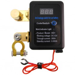 ZDALNY AUTOMATYCZNY ODŁĄCZNIK AKUMULATORA LED 12V 260A +...